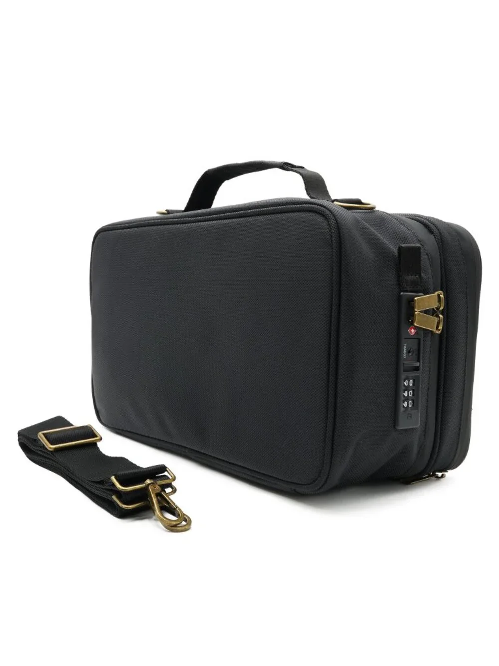 Stash Box Black Storage Case Large  with TSA Combination Lock Smell Proof